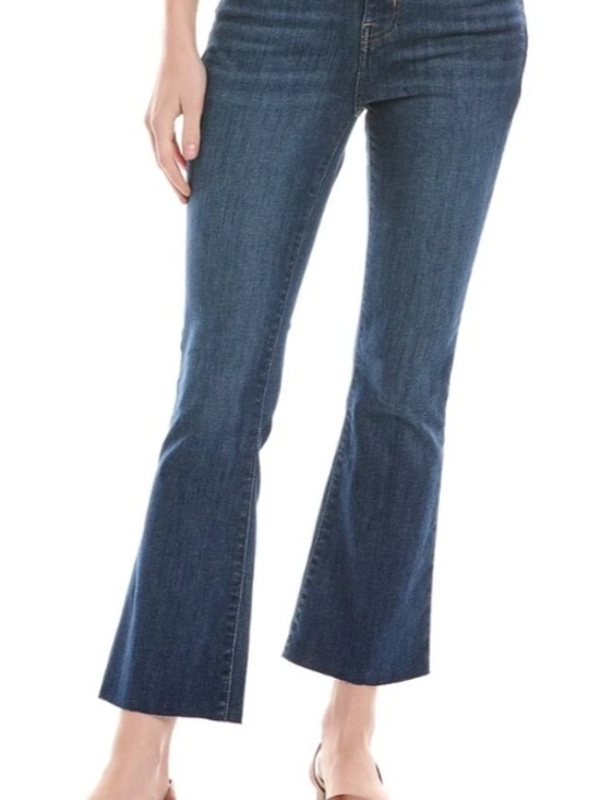 Frame Denim Denim - Frame Aspire Raw Hem Women's  Dark Blue Stretch Bootcut Jeans Size 31